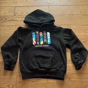 Black Hoodie with Vibrant Graphic Design